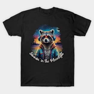 Moonlight Groove: Raccoon T-Shirt